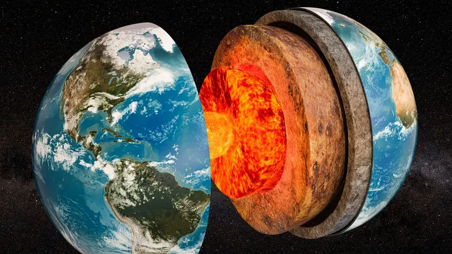 Giliai planetos mantijoje paslėptas vanduo ir oksihidroksidai